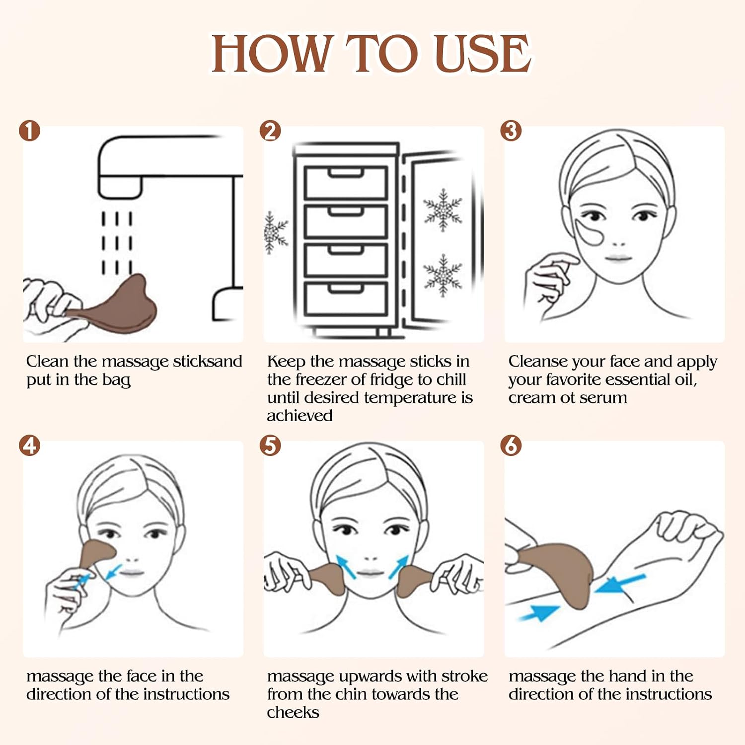 Cryo Sticks Facial Massage Tool Cooling Gua Sha Roller for Women Face Skin Care Routine - 11