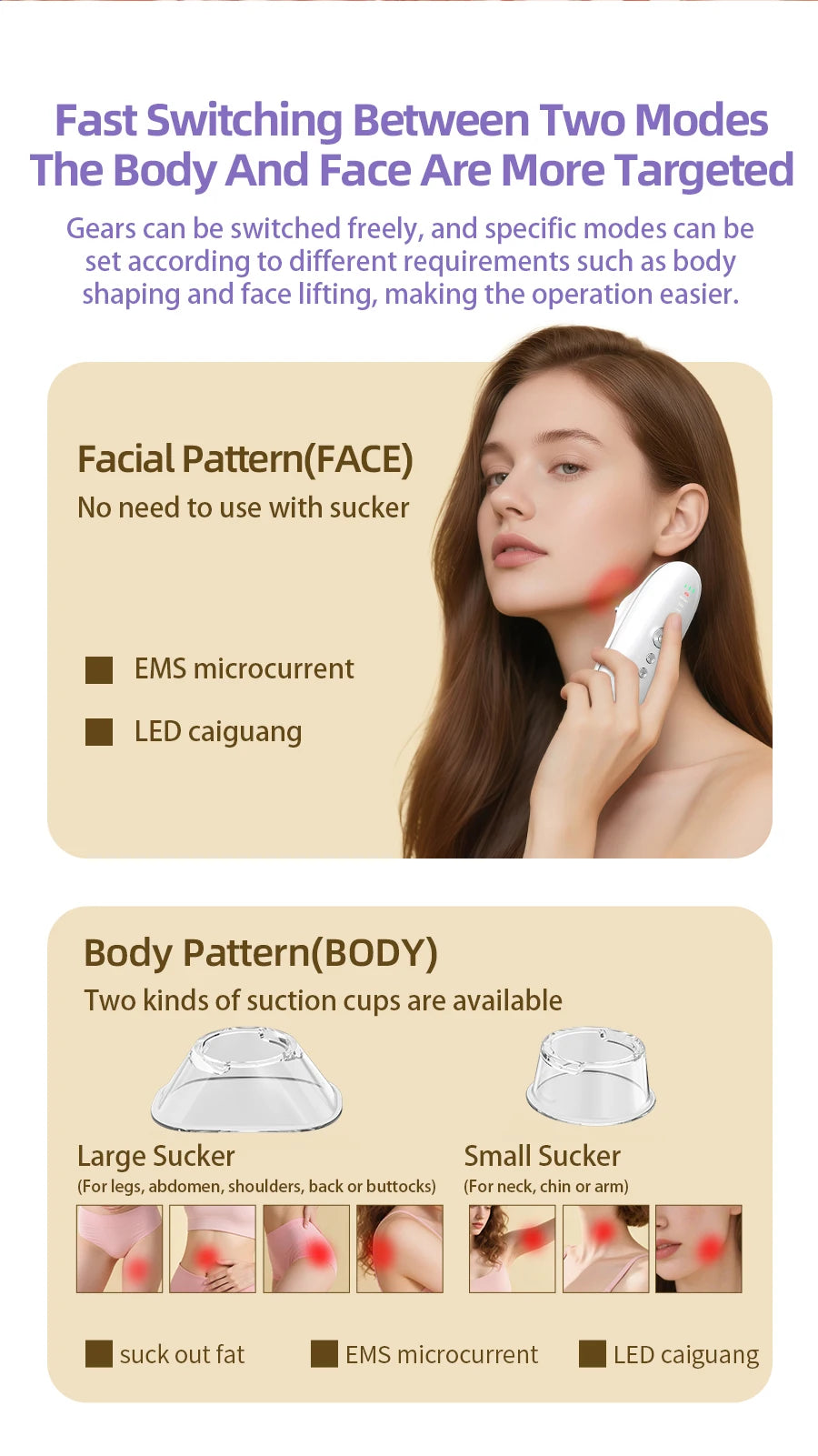 Body Sculpting Machine Cellulite Remover Skin Tightener for Home Use and Travel
