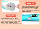 3D Printing Pen with LED Display Adjustable Temperature for Kids Creative Art and DIY Drawing