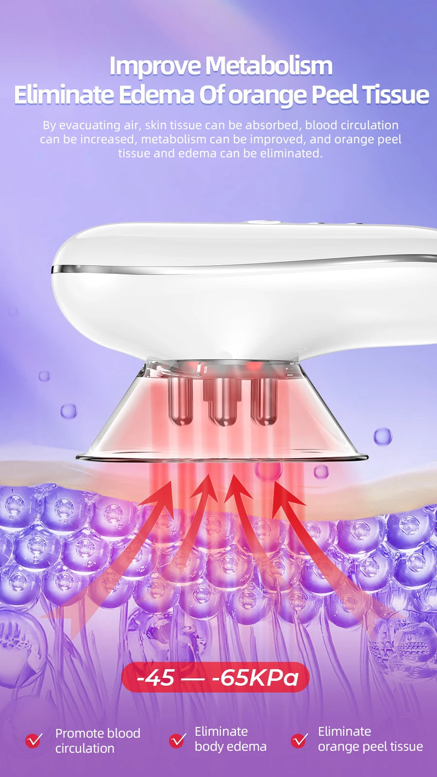 Body Sculpting Machine Cellulite Remover Skin Tightener for Home Use and Travel - 9