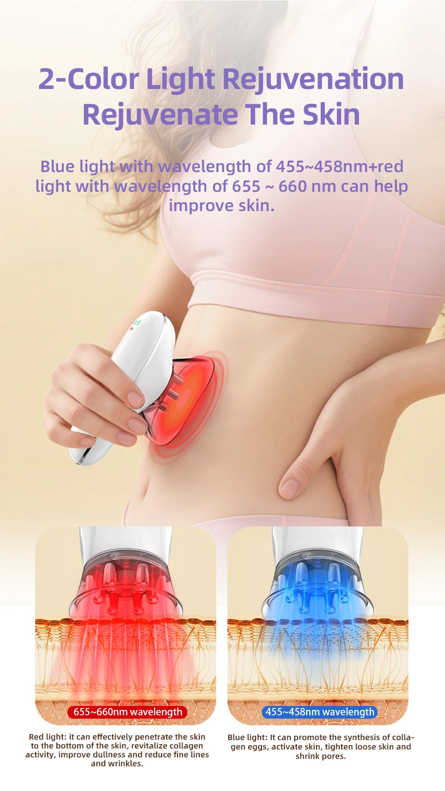 Body Sculpting Machine Cellulite Remover Skin Tightener for Home Use and Travel