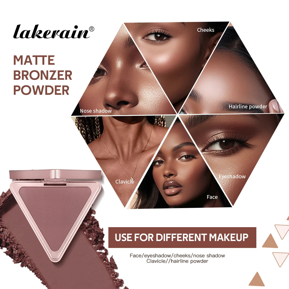 Matte Bronzer Powder Long Lasting Contour Makeup for Face Sculpting and Defined Finish - 11