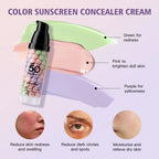 Three Color Face Primer Hydrating Moisturizing Base for Women Daily Makeup