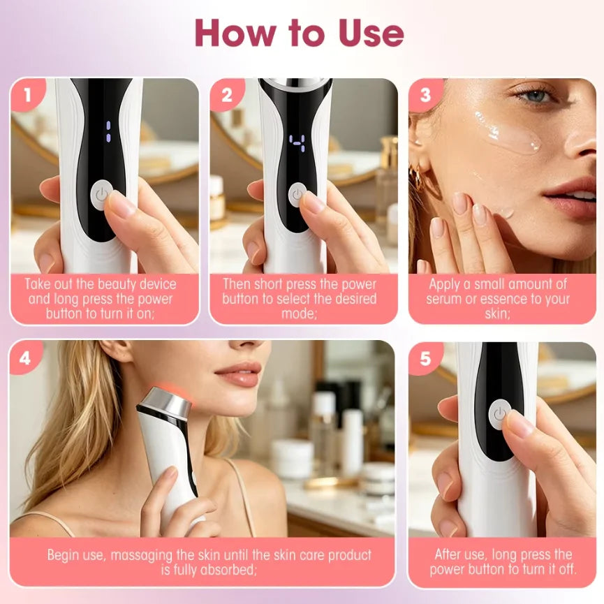 Microcurrent Facial Massager Skin Tightening Device for Women at Home Daily Care