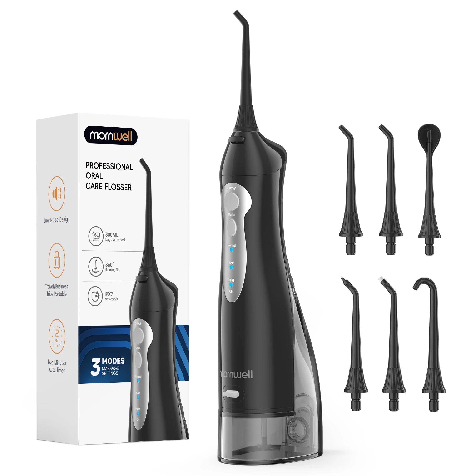 Water Flosser Portable Oral Irrigator Rechargeable Jet for Deep Teeth Cleaning - 1