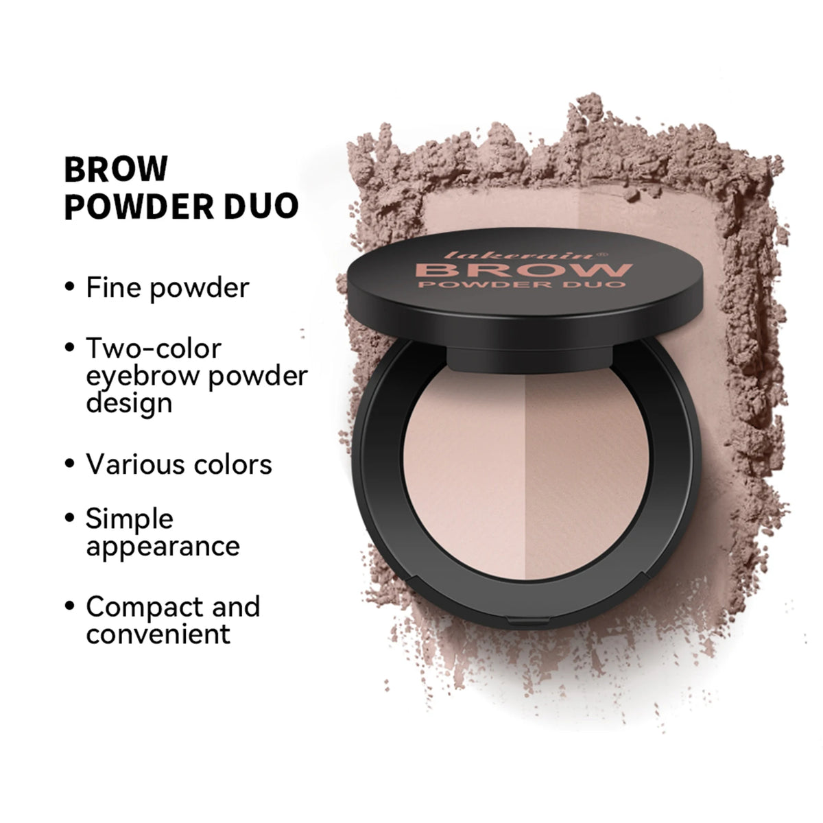 Brow Powder Duo Dual Tone Makeup Palette for Natural Eyebrow Definition and Face Contouring