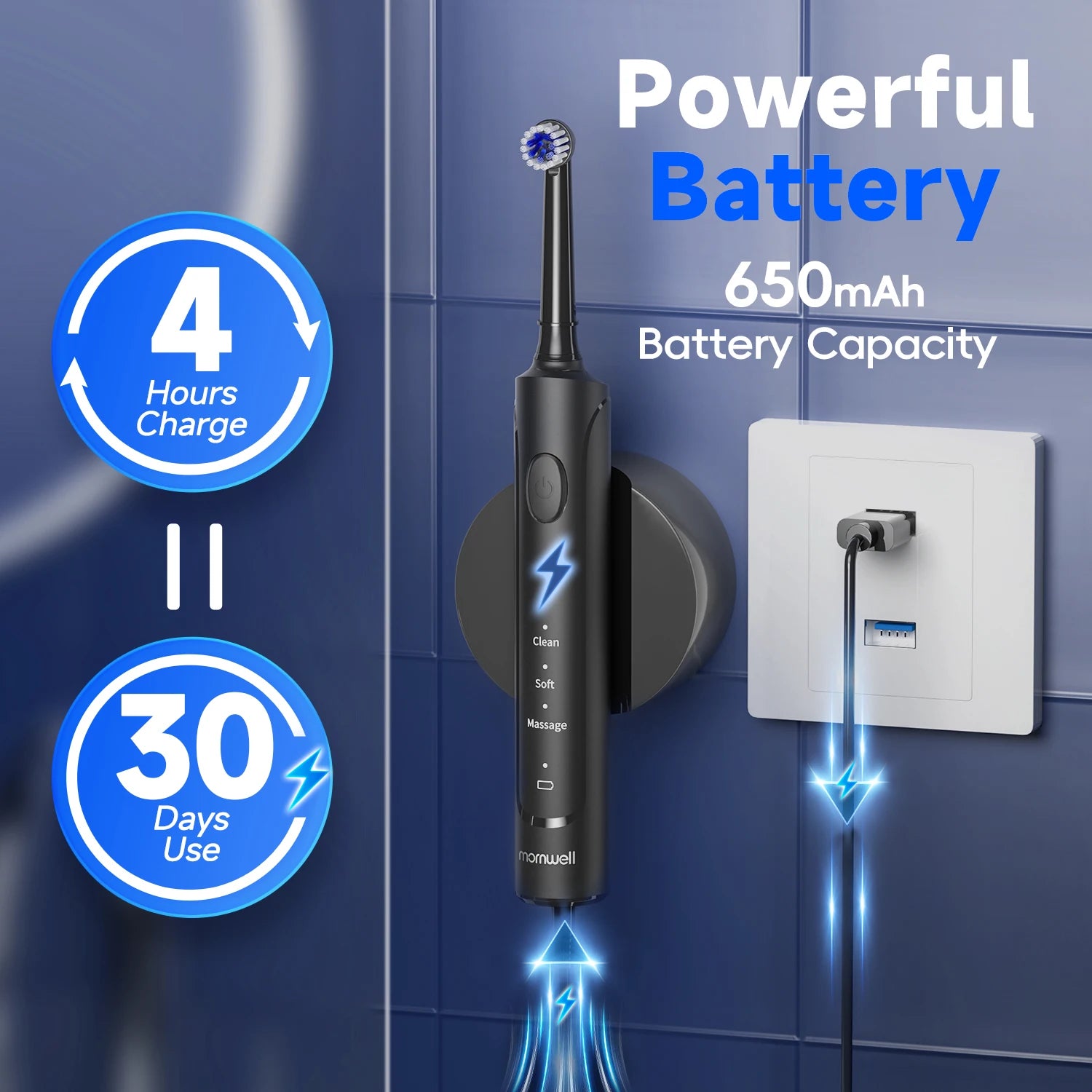 Oral Irrigator and Electric Toothbrush Combo Teeth Cleaning Kit for Adults at Home - 6