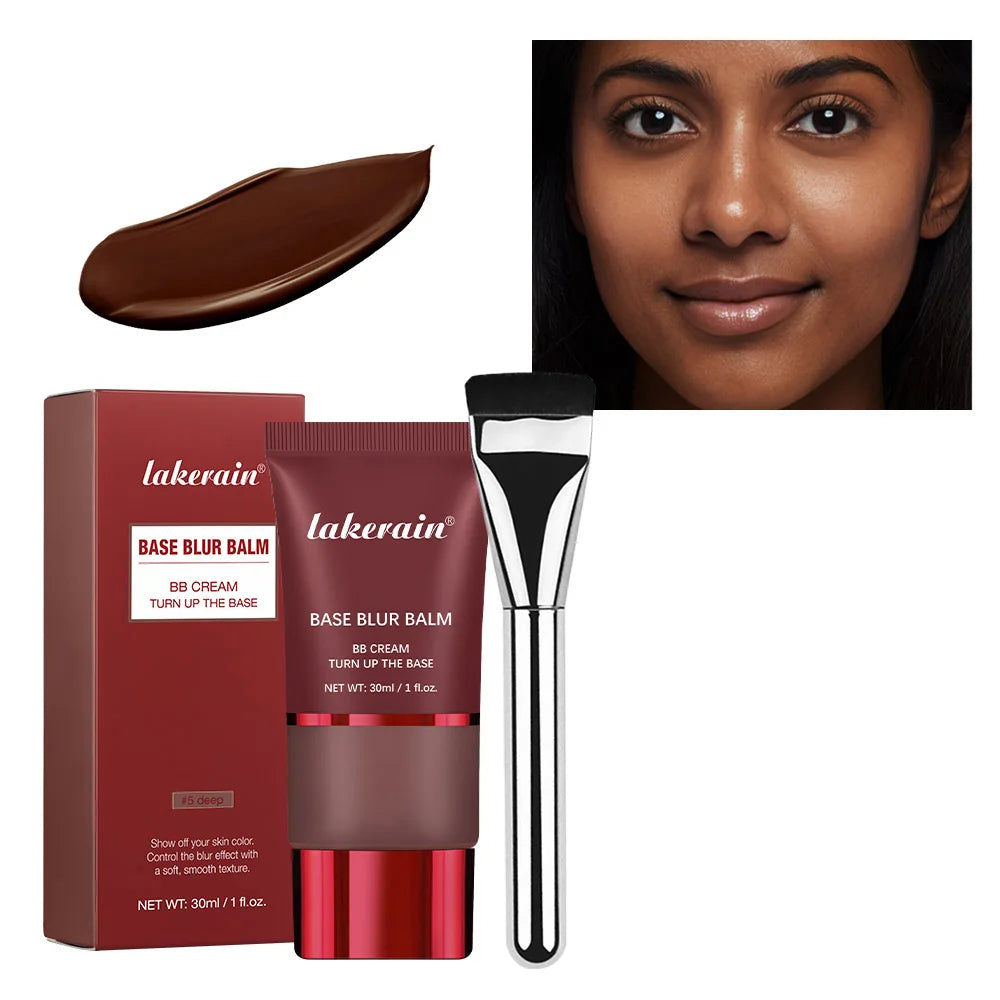 Blur Base Balm with Applicator Brush Pore Minimizing Foundation for Women Daily Makeup - 26