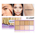 Cream Concealer Palette Waterproof Full Coverage for Professional Makeup and Daily Face Sculpting