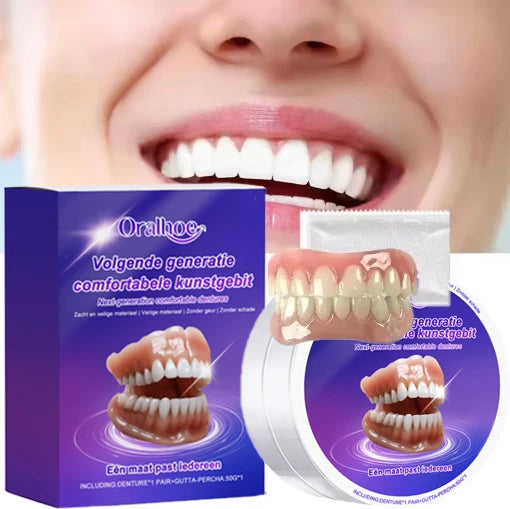 Flexible Silicone Dentures Realistic False Teeth Comfort Fit for Natural Smile Replacement