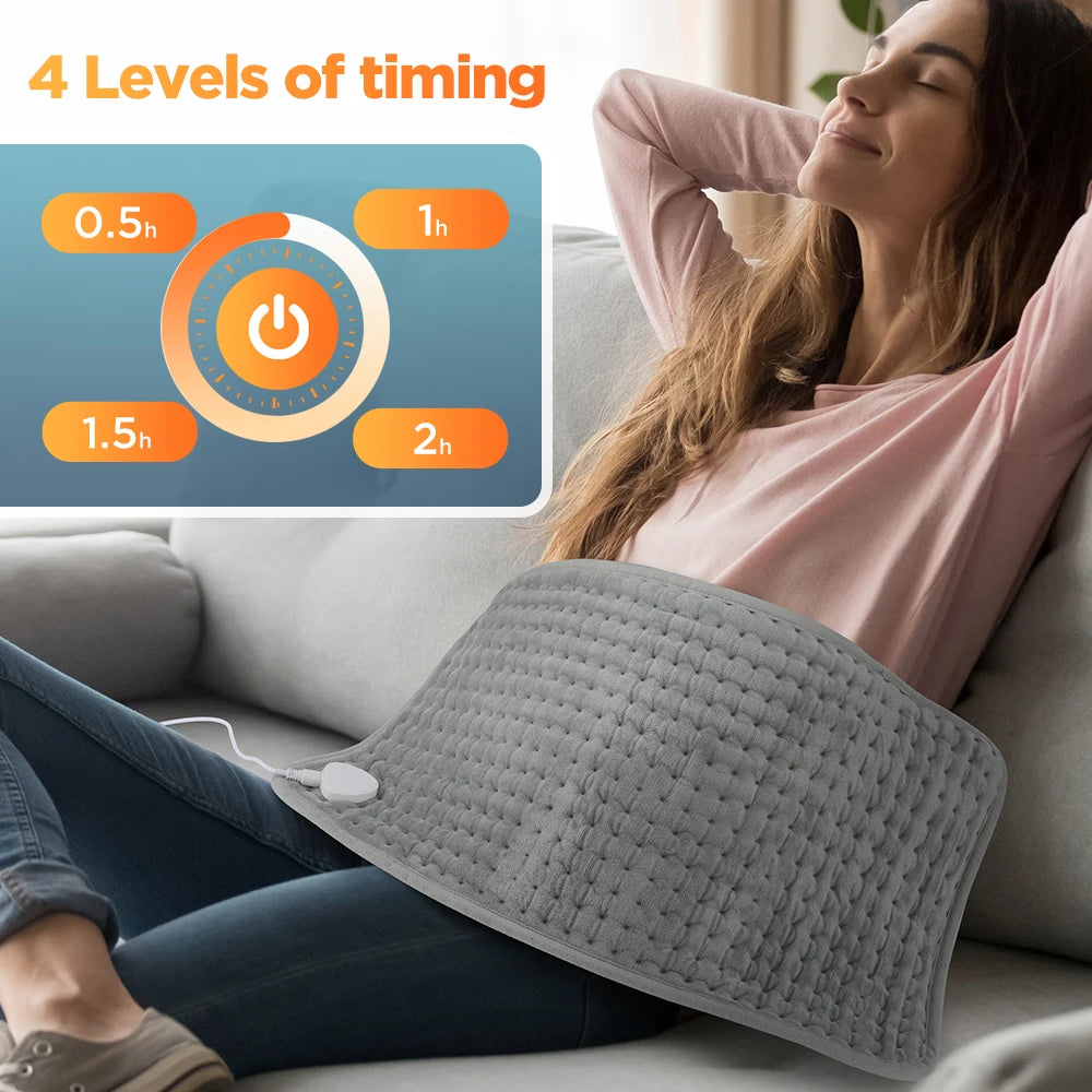 Electric Heating Pad Fast Thermal Mat for Back and Legs at Home or Office
