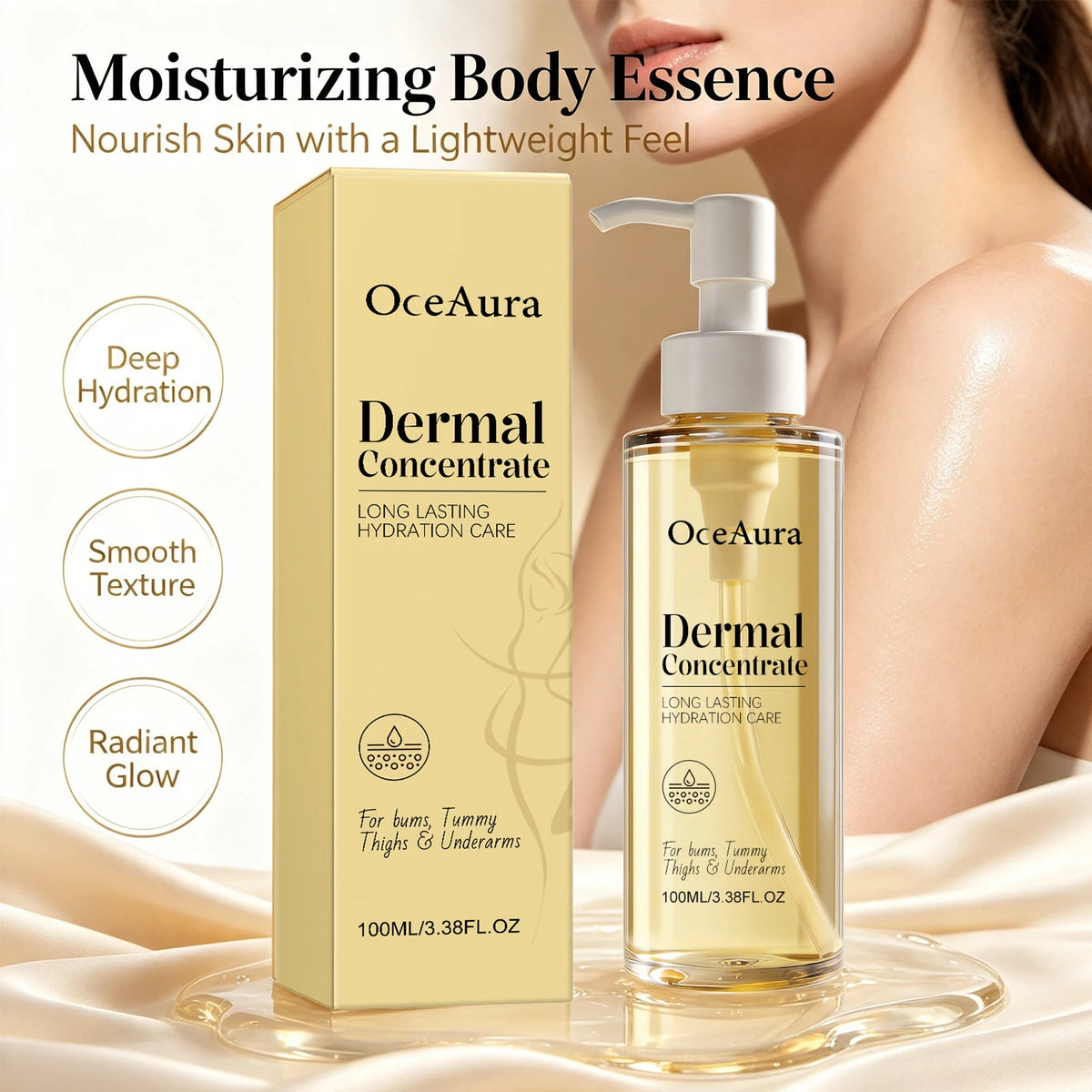 Body Care Moisturizing Serum Soften Dry Skin and Brighten Dull Tone for Unisex Body Areas