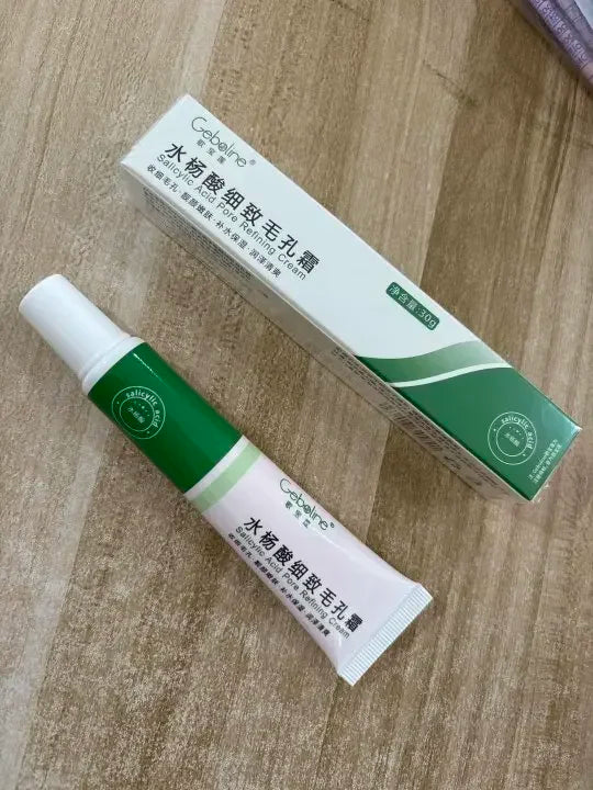 Salicylic Acid Pore Shrinking Cream Skin Repair Acne Treatment for Face and Smooth Texture