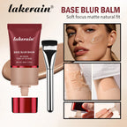 Blur Base Balm with Applicator Brush Pore Minimizing Foundation for Women Daily Makeup