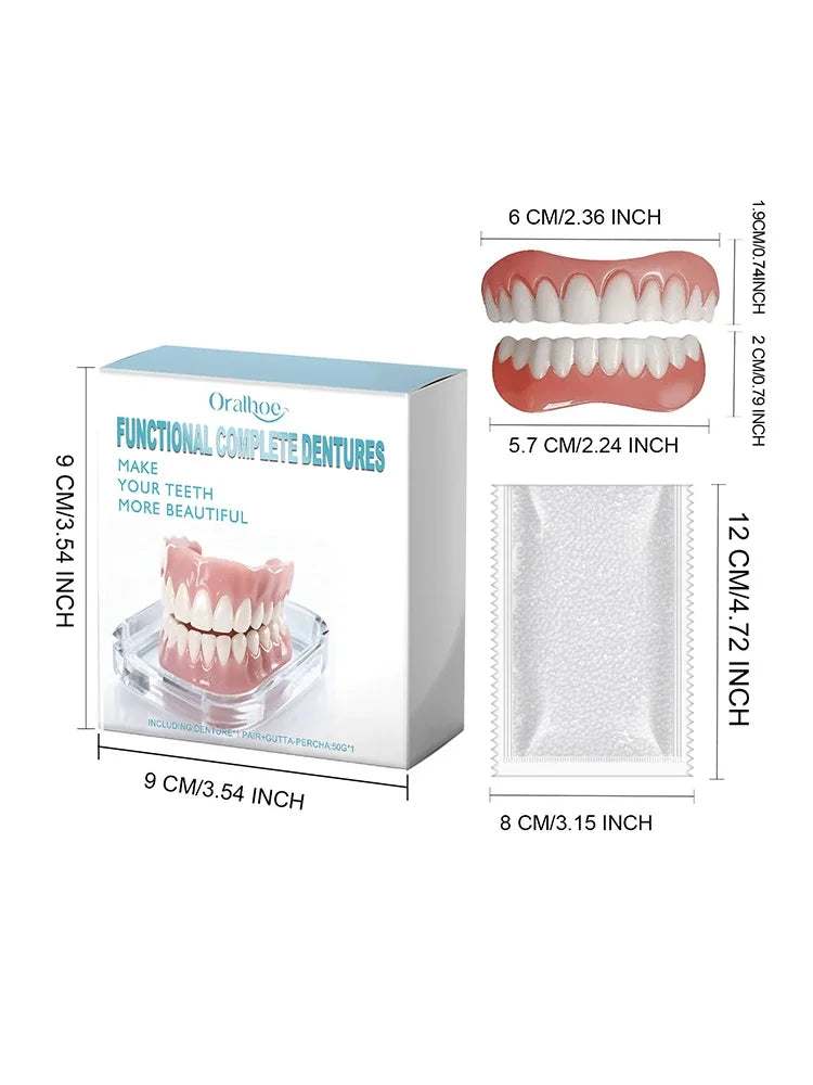 Fake Teeth Dentures Instant Smile Veneers for Men and Women for Natural Looking Oral Comfort