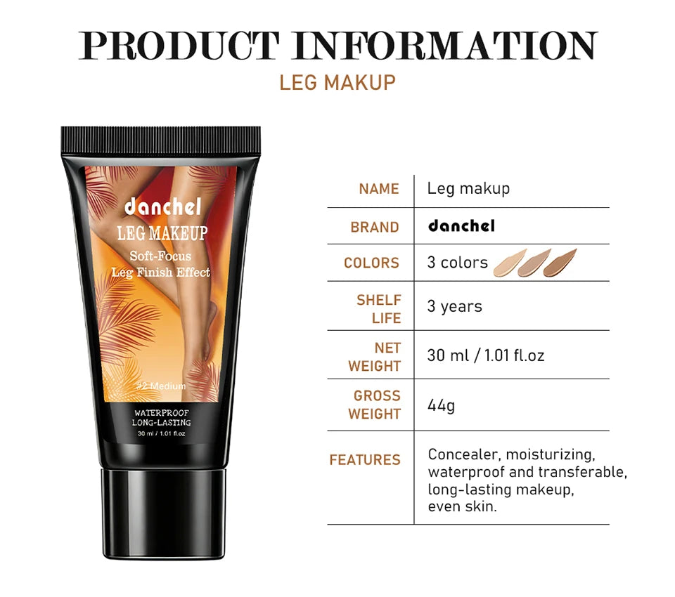Leg Makeup Body Foundation Long Lasting Concealer for Smooth Skin Finish Everyday