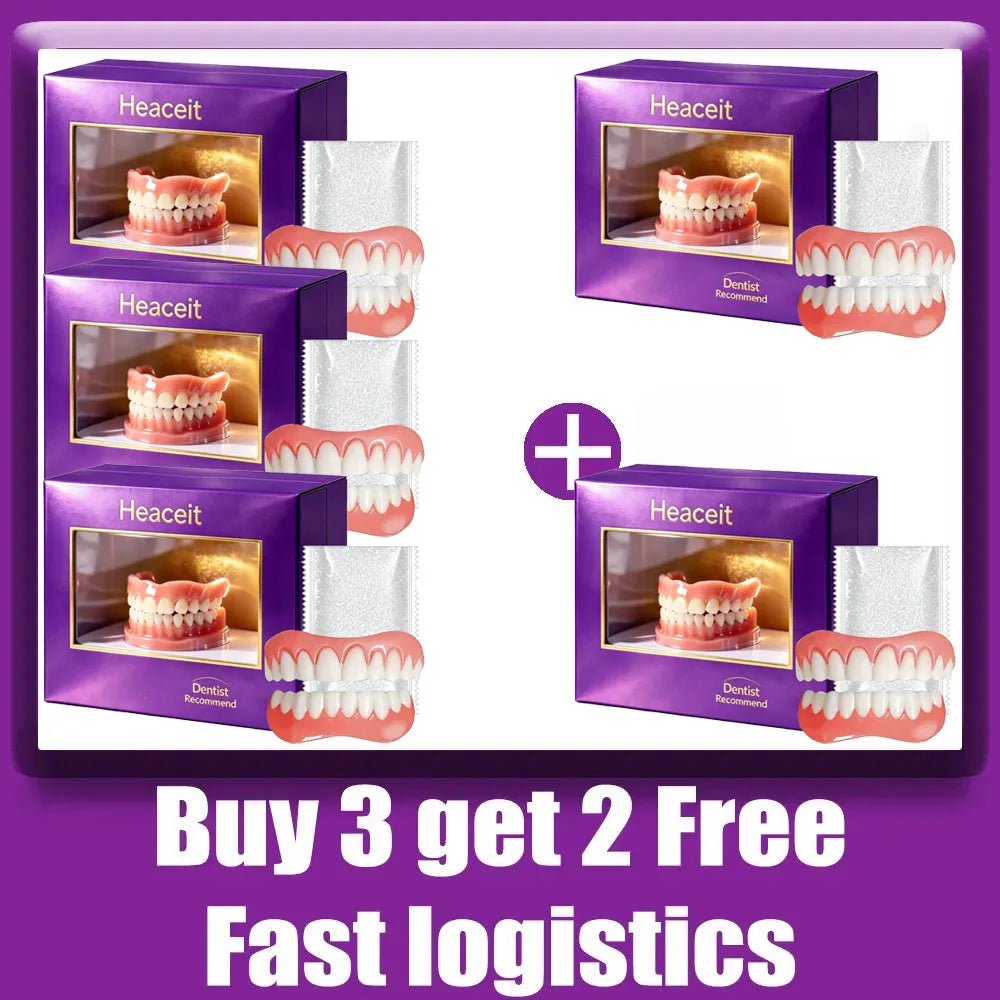 Cosmetic Dentures Lifelike False Teeth Silicone Smile Beauty for Adults at Home Daily Use - 8