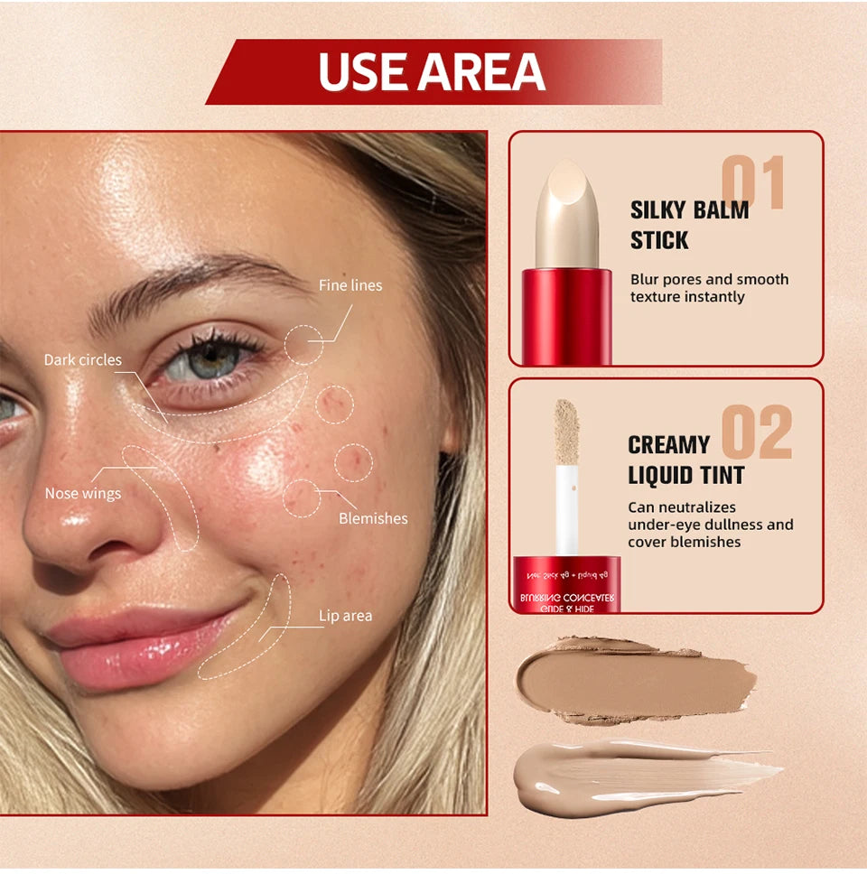 Glide Hide Blurring Concealer Full Coverage Foundation for Women Daily Makeup - 11