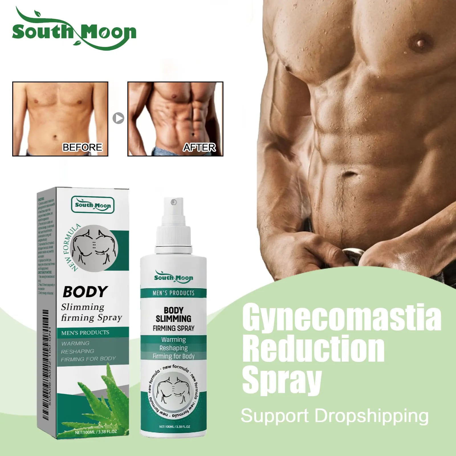 Gynecomastia Removal Spray Fat Reduction Muscle Shaping for Men at Home - 2