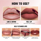 Lip Contour Stain Pen Long Lasting Waterproof Makeup for Daily Beauty and Travel