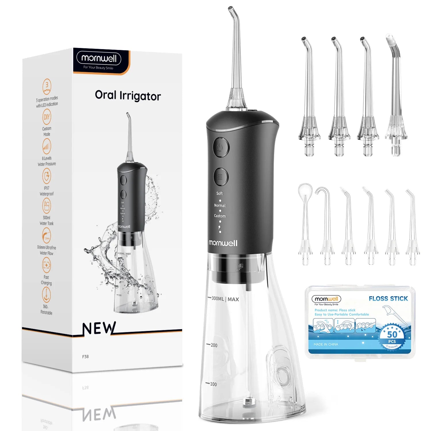 Water Flosser Teeth Cleaner Rechargeable Oral Irrigator for Adults at Home or Travel - 17