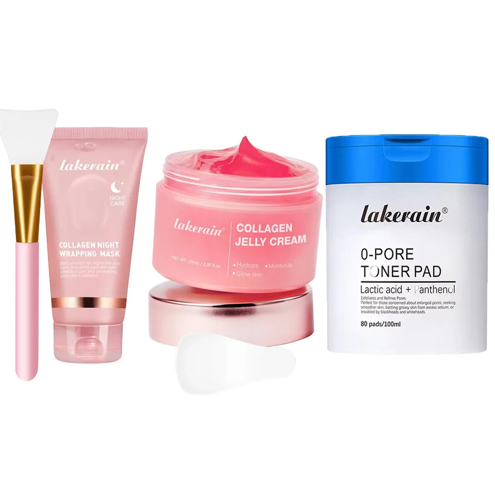 Collagen Night Wrapping Mask Hydrating Firming Peel Off Mask for Women during Bedtime Routine
