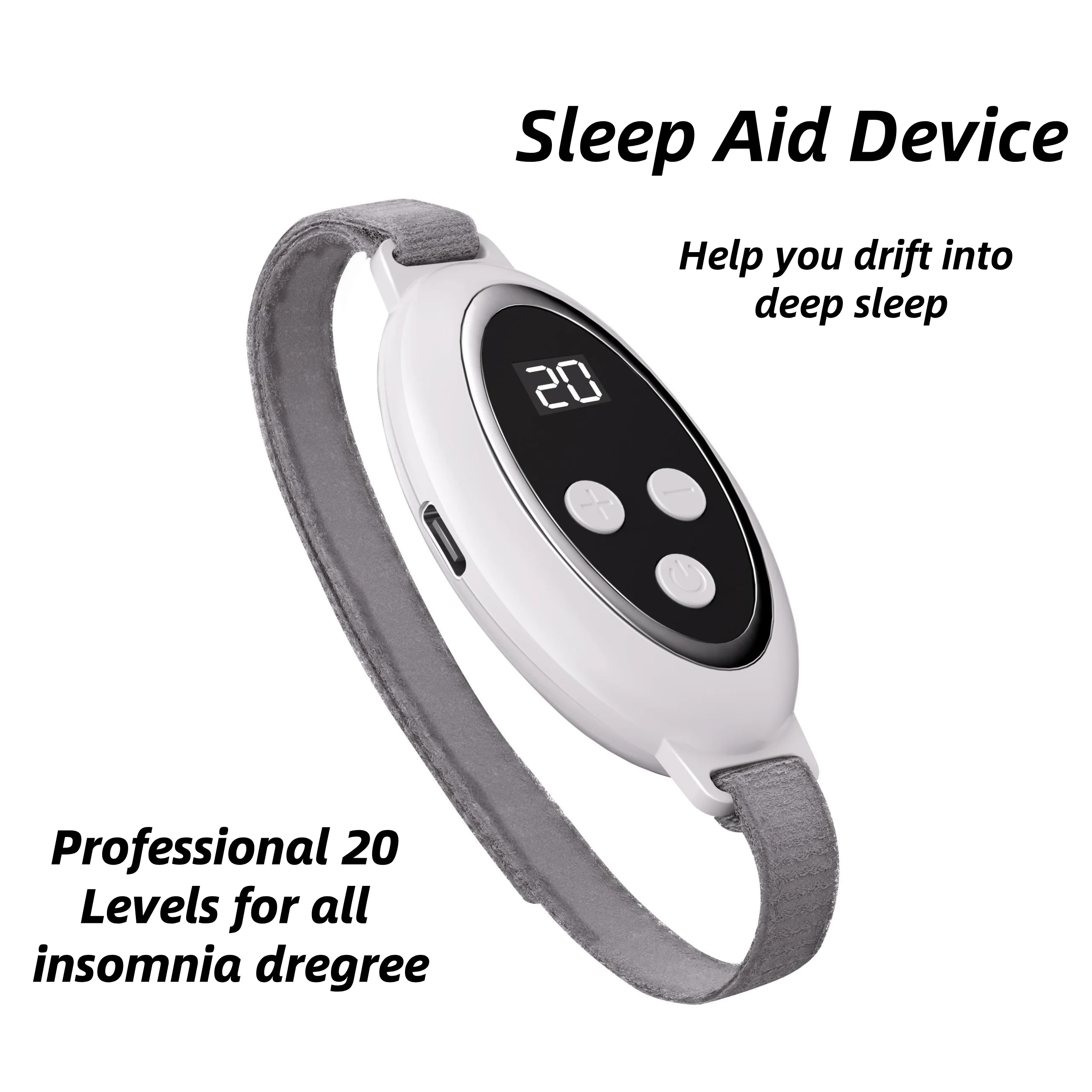 Microcurrent Sleep Aid Device EMS Pulse Massager for Restful Sleep and Anxiety Relief at Home - 1