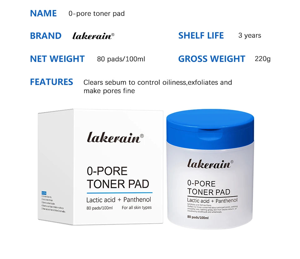 Pore Toner Pad and Peptide Serum Set Deep Moisturizing Glow for Unisex Daily Facial Skin Care