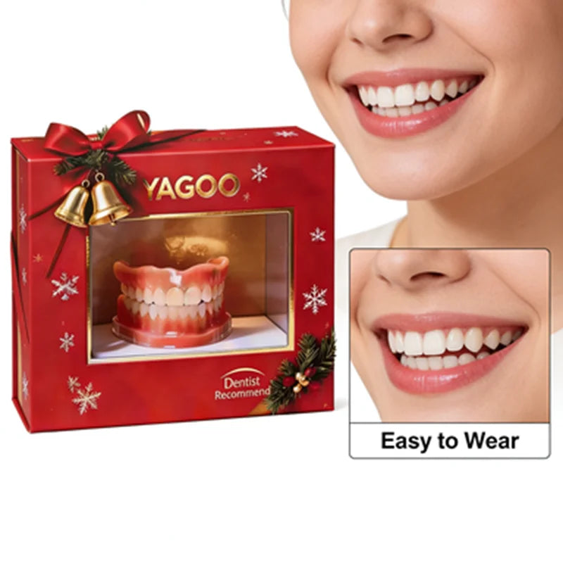 Silicone Dentures Natural Smile Veneers Comfortable Fake Teeth for Men and Women Daily Use