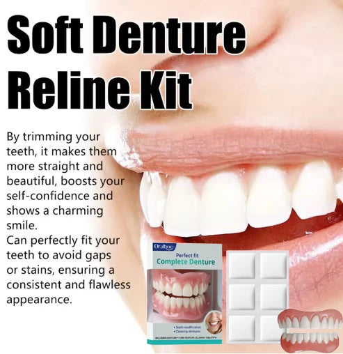 Full Mouth Silicone Dentures Realistic Fake Teeth for Better Smile Confidence at Home Daily
