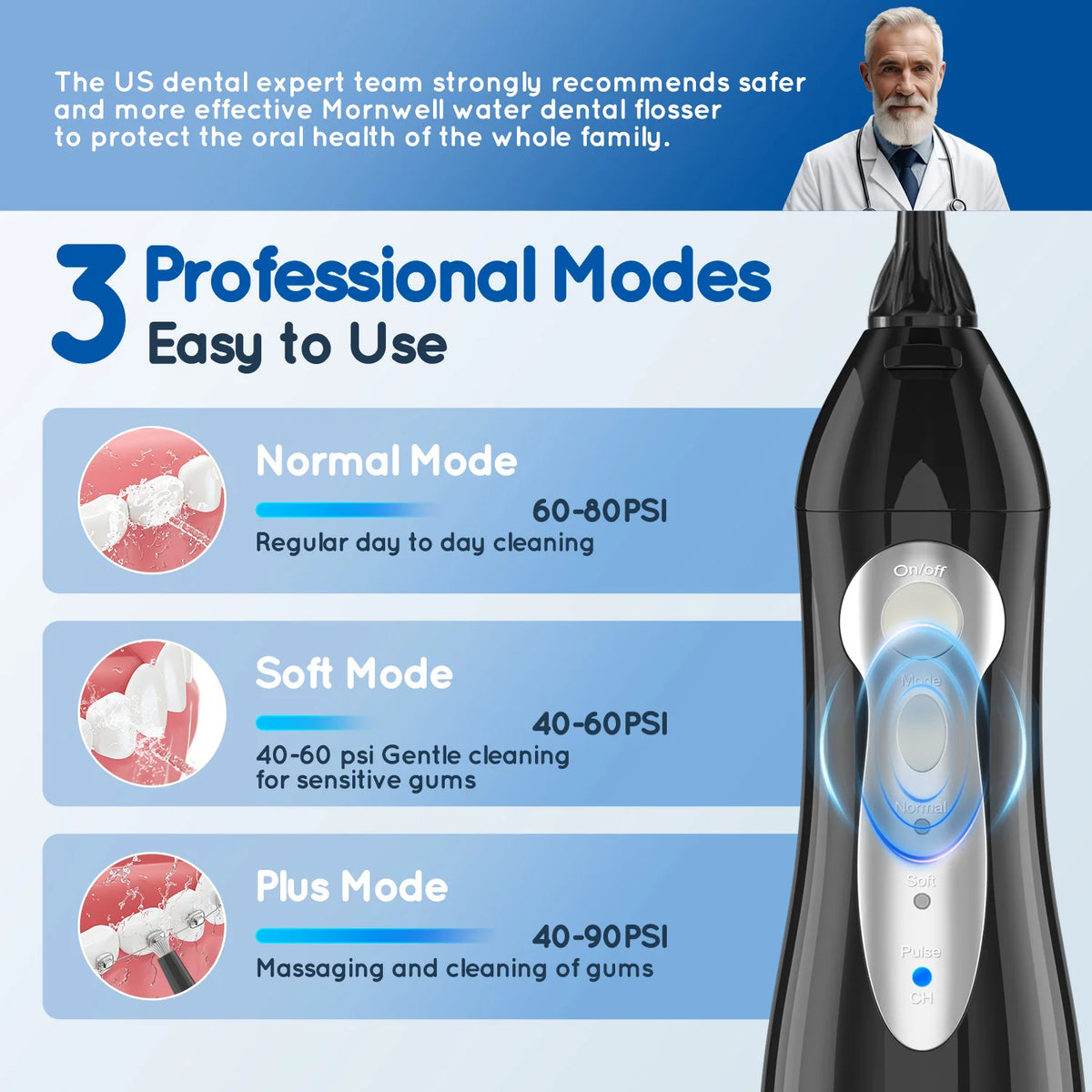 Electric Toothbrush Water Flosser Combo Rechargeable Oral Irrigator for Adults