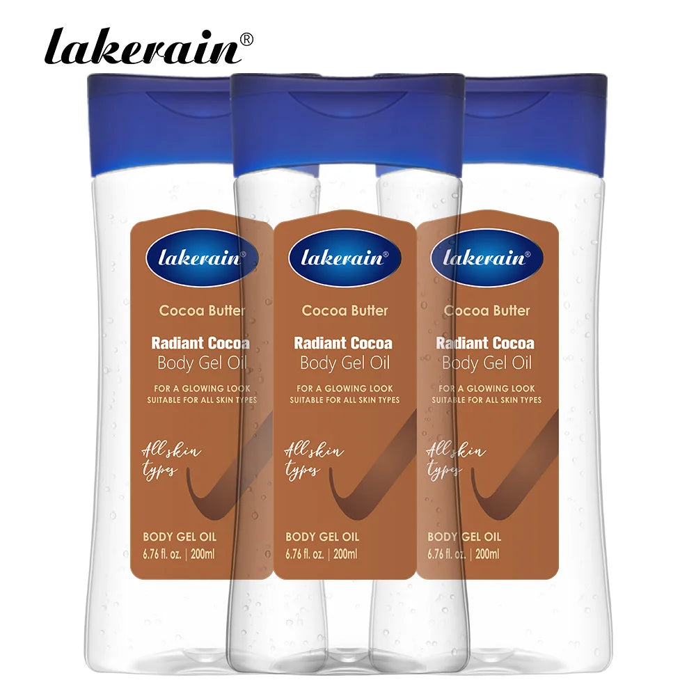 Cocoa Body Oil Gel Moisturizing Hydration for Dry Skin and Radiant Glowing Body Skincare