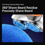 Mini Electric Shaver Portable Rechargeable Rotary Razor for Men and Women Travel Grooming