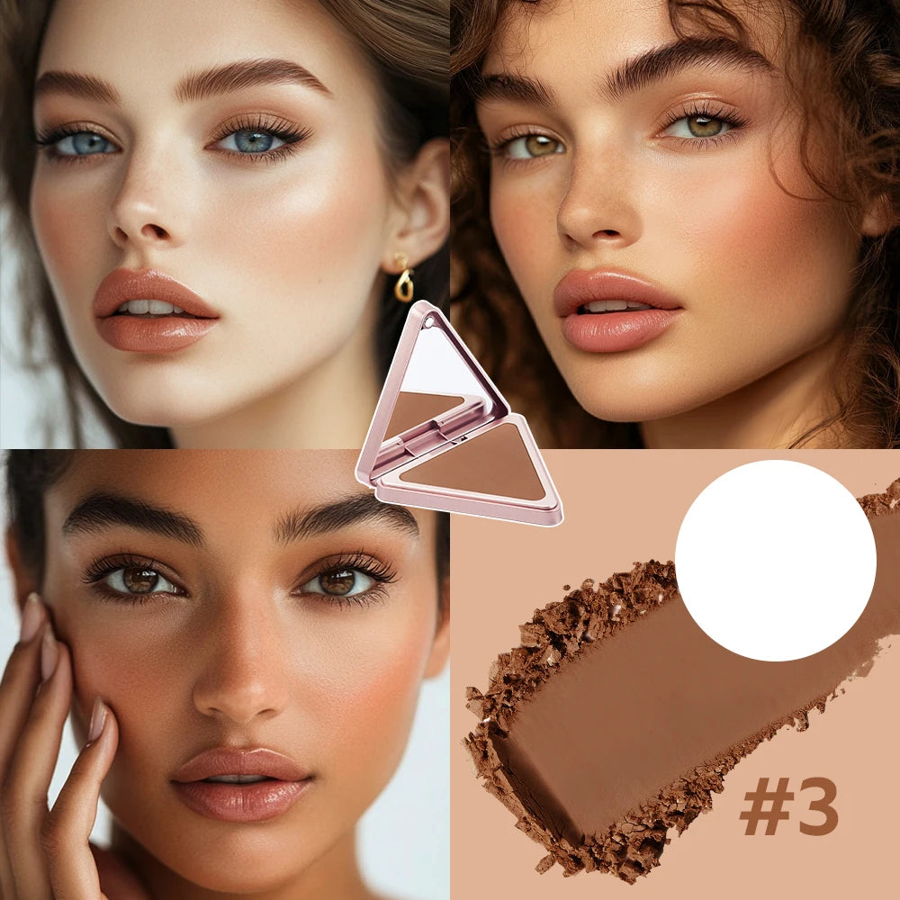 Matte Bronzer Powder Long Lasting Contour Makeup for Face Sculpting and Defined Finish