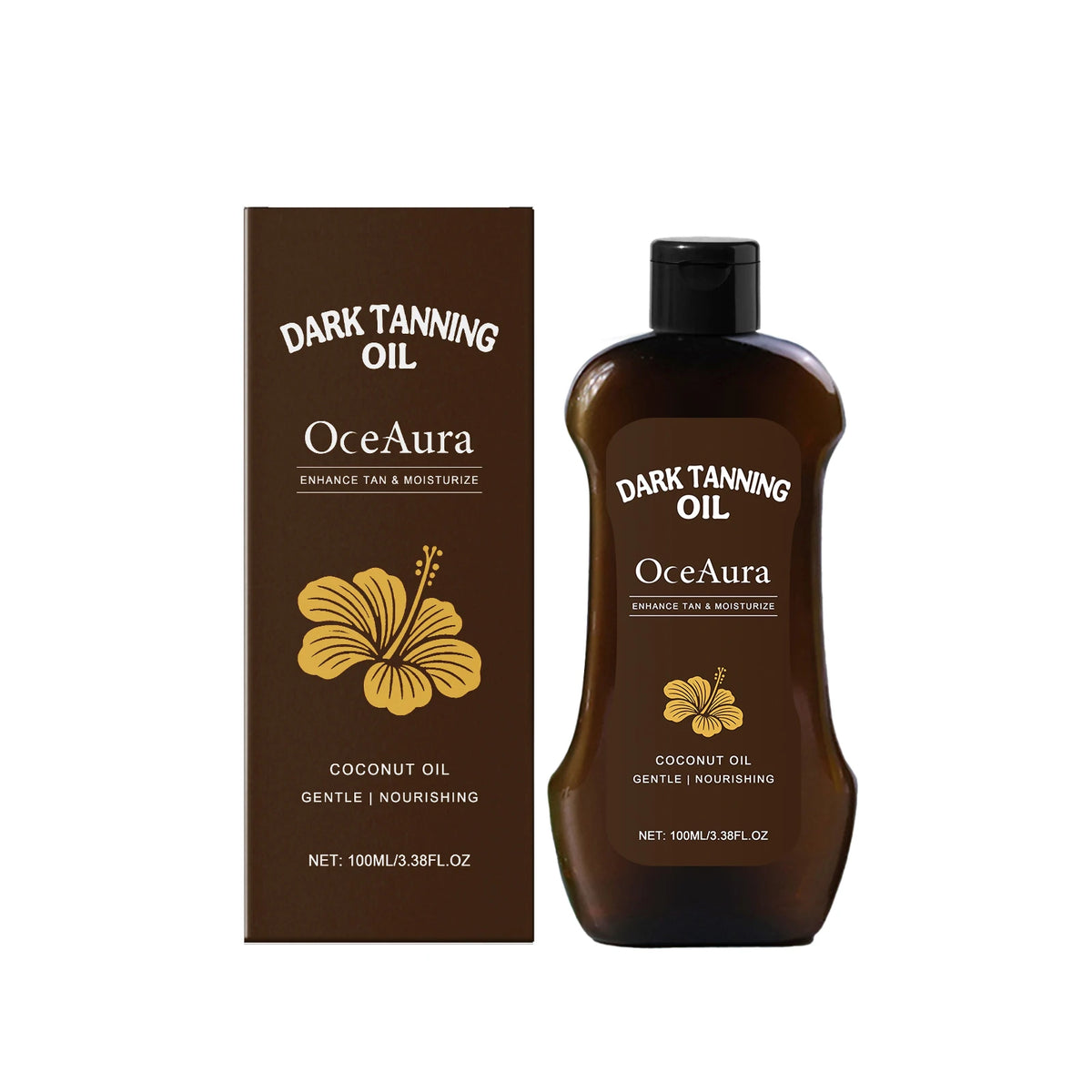 Coconut Oil Dark Tanning Oil Deep Bronze Tan and Moisturizing Skin for Beach Goers and Summer