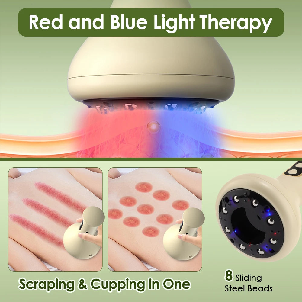 Electric Cupping Massager Scraping Tool Heated Meridian Device for Body Relaxation - 9