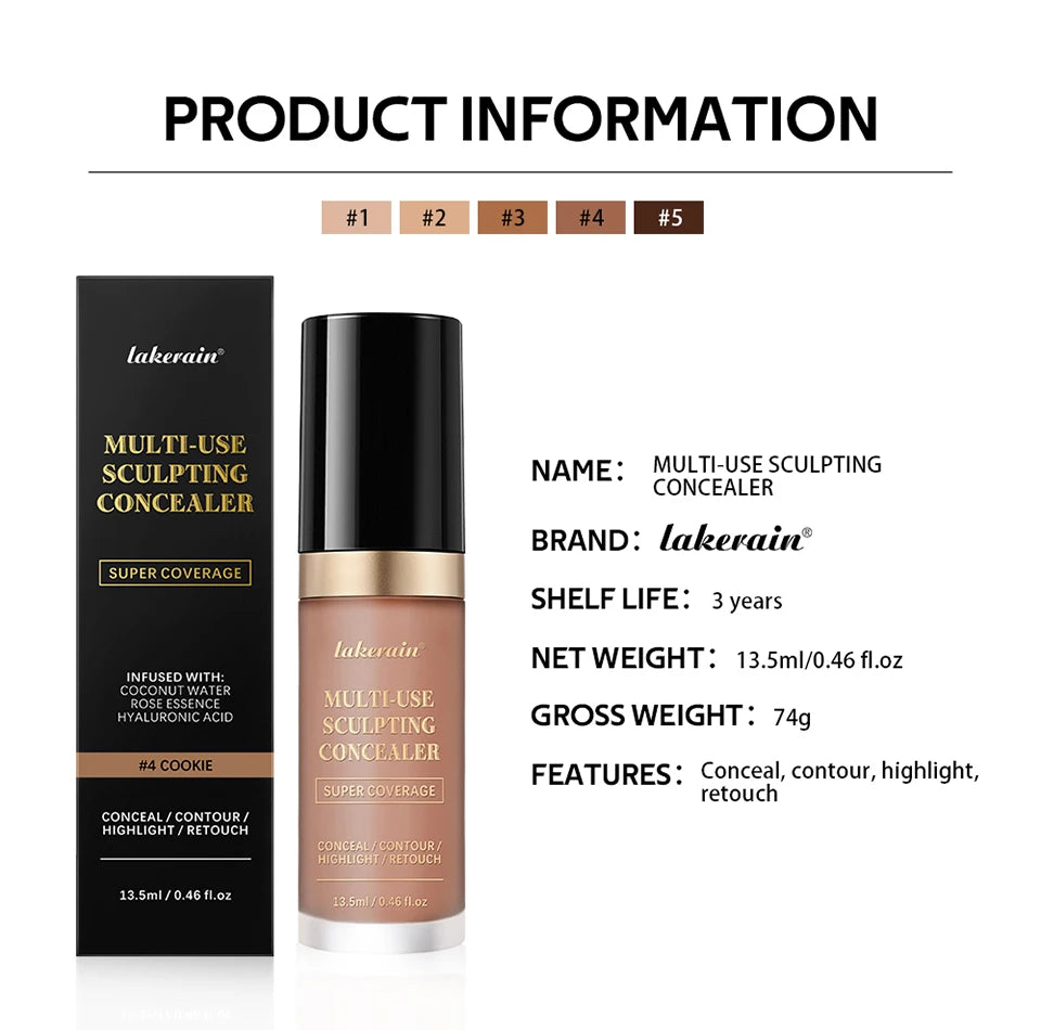 Multi Use Sculpting Concealer Full Coverage Makeup for Women and Daily Face Routine