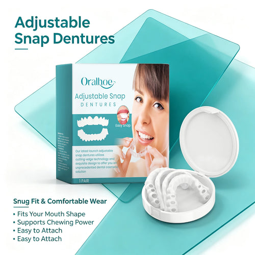Adjustable Snap Dentures Missing Teeth Repair for Natural Smile and Secure Chewing Daily Comfort