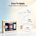 Silicone Complete Denture Set Natural Cosmetic False Teeth for Adults Daily Smile Makeover