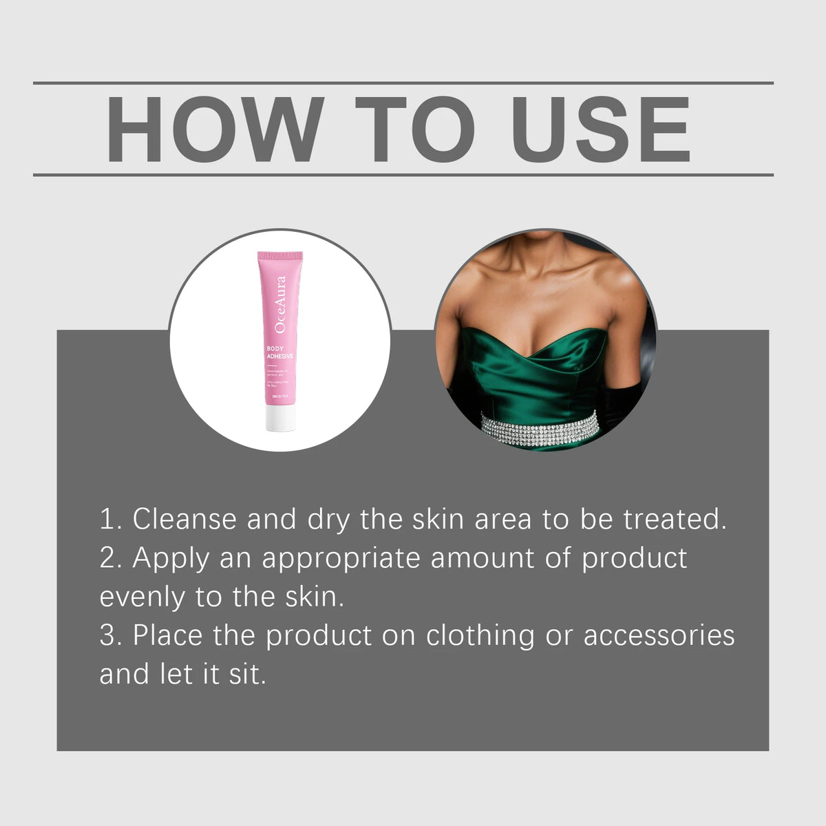 Body Adhesive for Clothing Sweatproof Invisible Hold for Daily Wear and Special Occasions