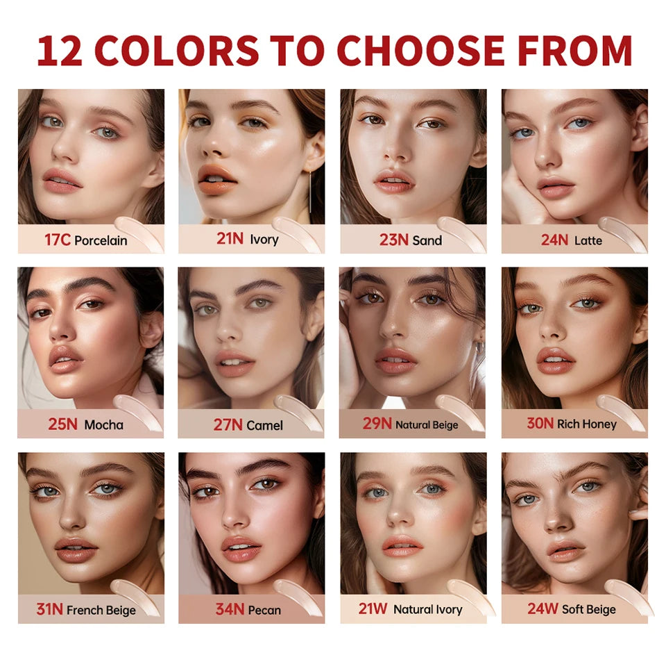 Cushion Foundation Long Lasting Coverage and Sun Protection for Daily Face Makeup