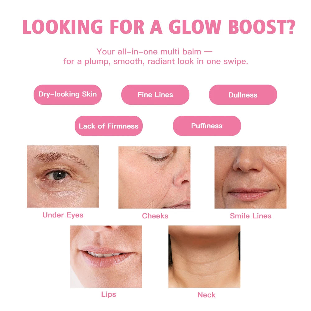 Salmon PDRN Pink Peptide Serum and Collagen Multi Balm for Radiant Skin and Face Hydration