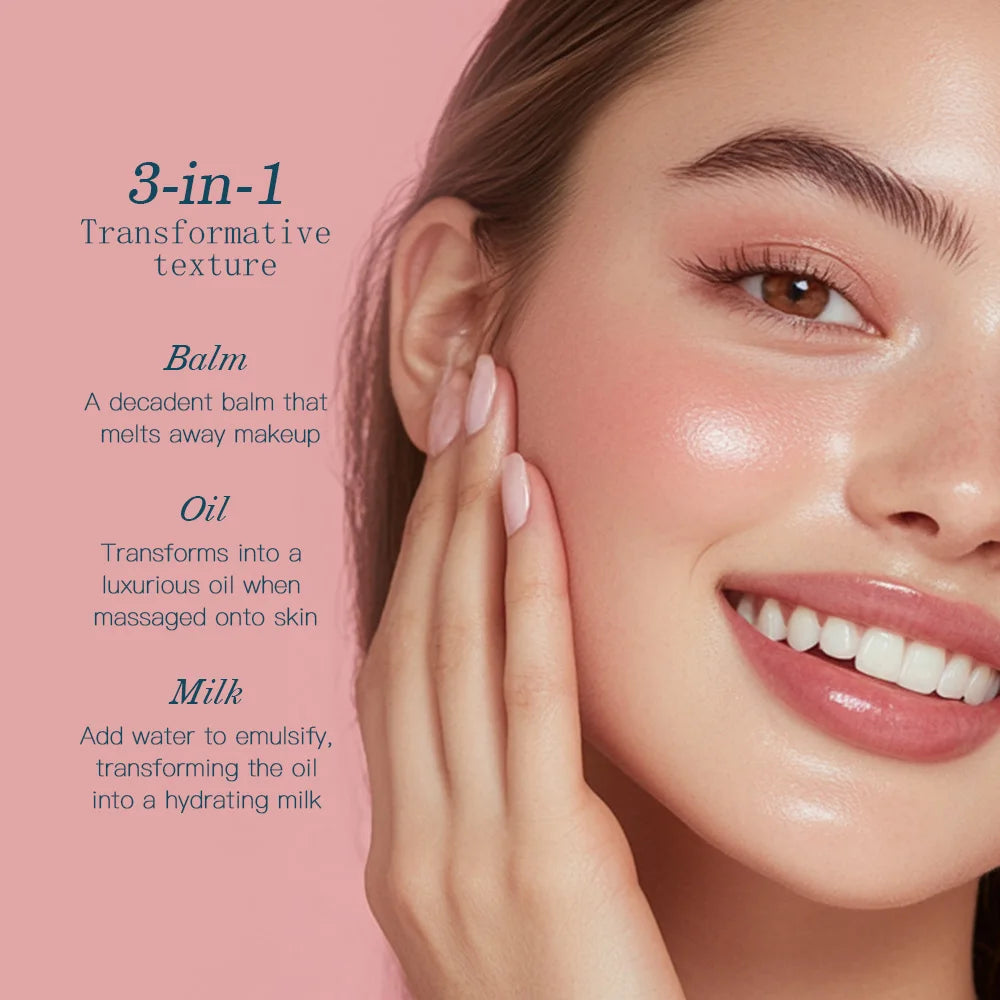 Collagen Cleansing Balm Deep Pore Makeup Remover for Daily Facial Care and Hydrated Skin Glow