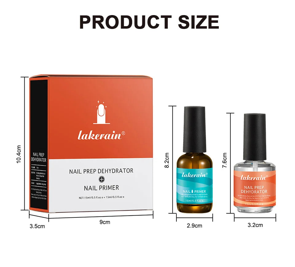 Nail Primer and Dehydrator Set Fast Air Dry Prep for Professional Manicure at Home - 14