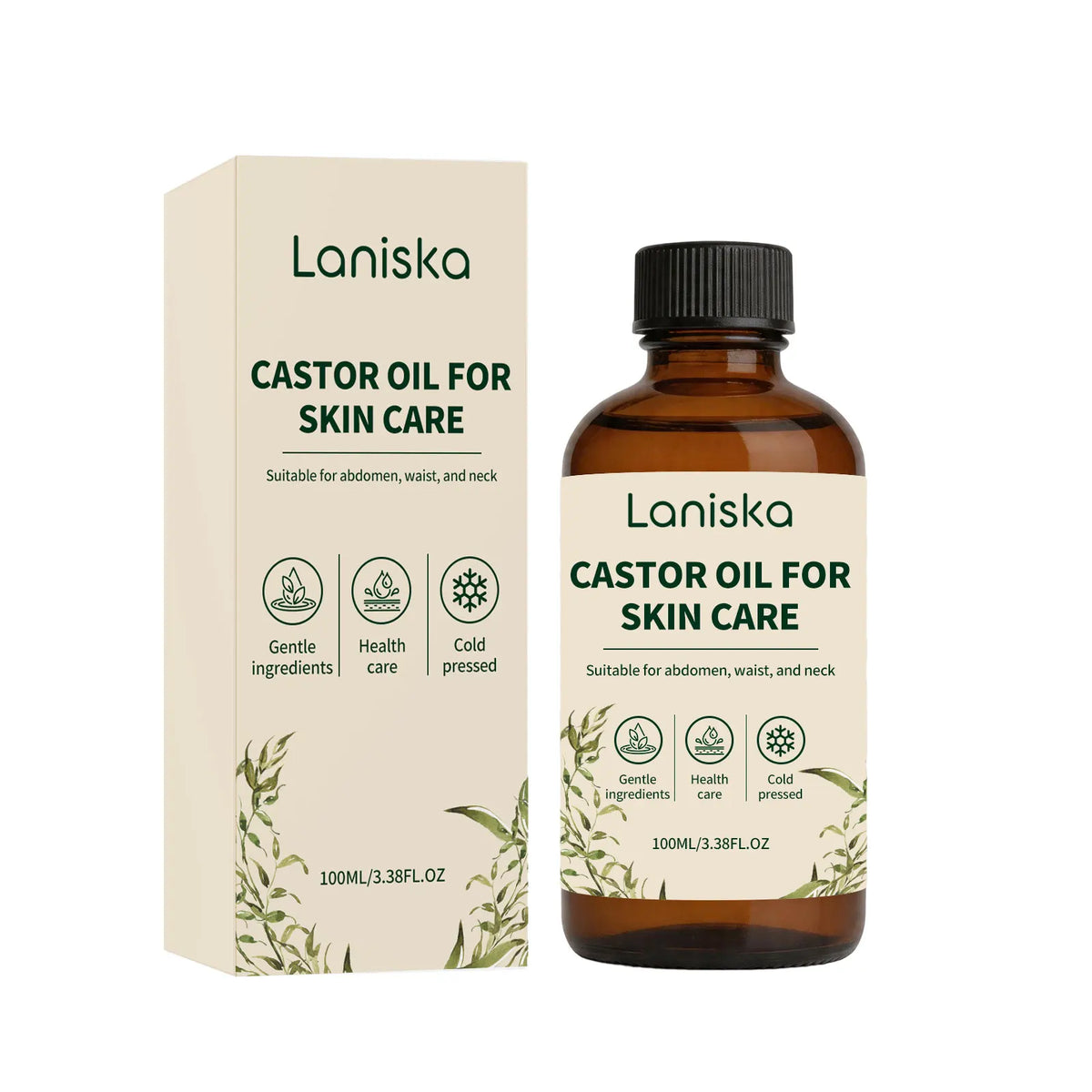 Cold Pressed Castor Oil Moisturizing Skin Elasticity Massage for Women Daily Body Care