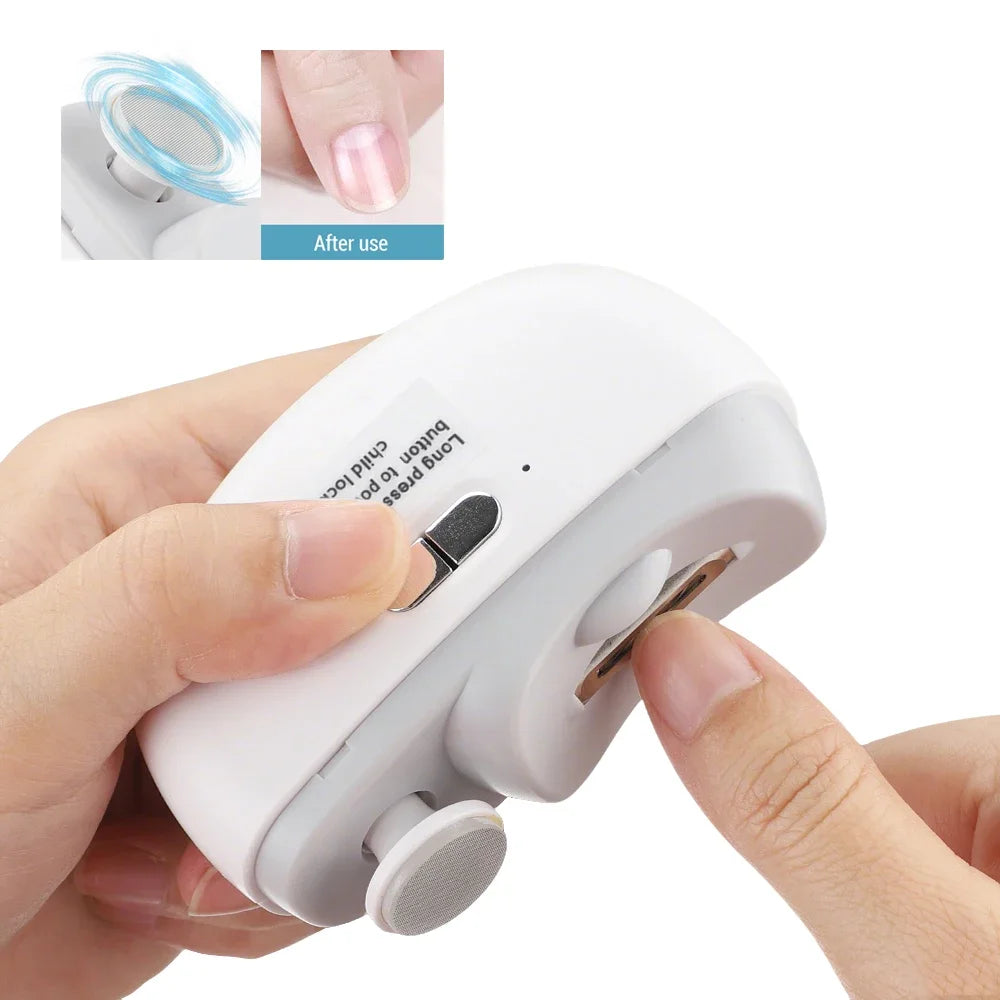 Electric Nail Clipper Automatic Trimmer with Light for Kids Adults Elderly Grooming at Home