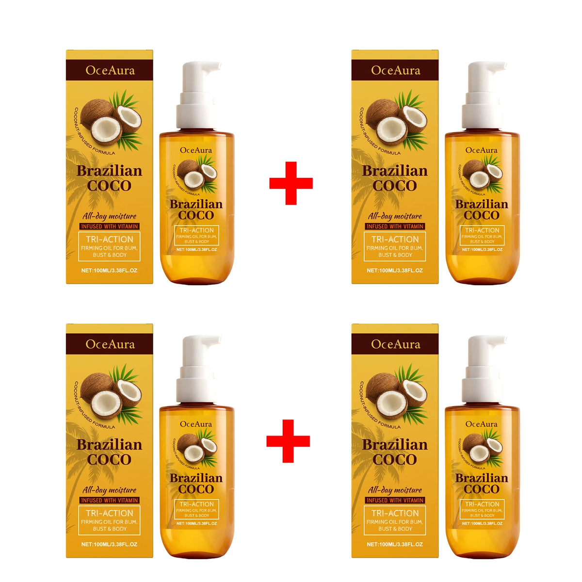 Coconut Firming Oil Skin Tightening and Hydrating Moisturizer for Women for Daily Body Care