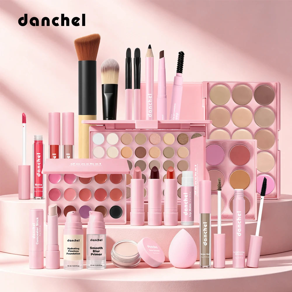 All in One Makeup Kit Professional Beauty Set for Beginners at Home and Travel