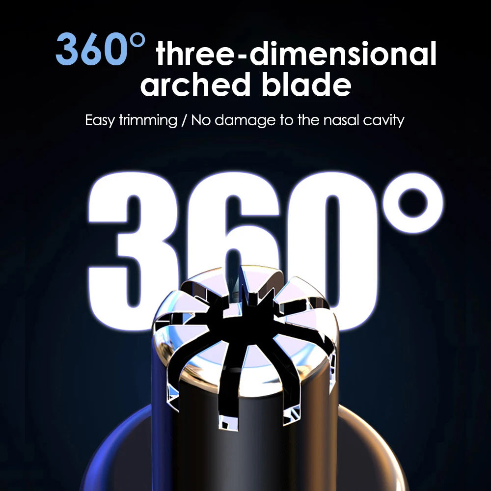 Electric Nose Hair Trimmer Painless Rechargeable Grooming Tool for Men and Women Daily Routine