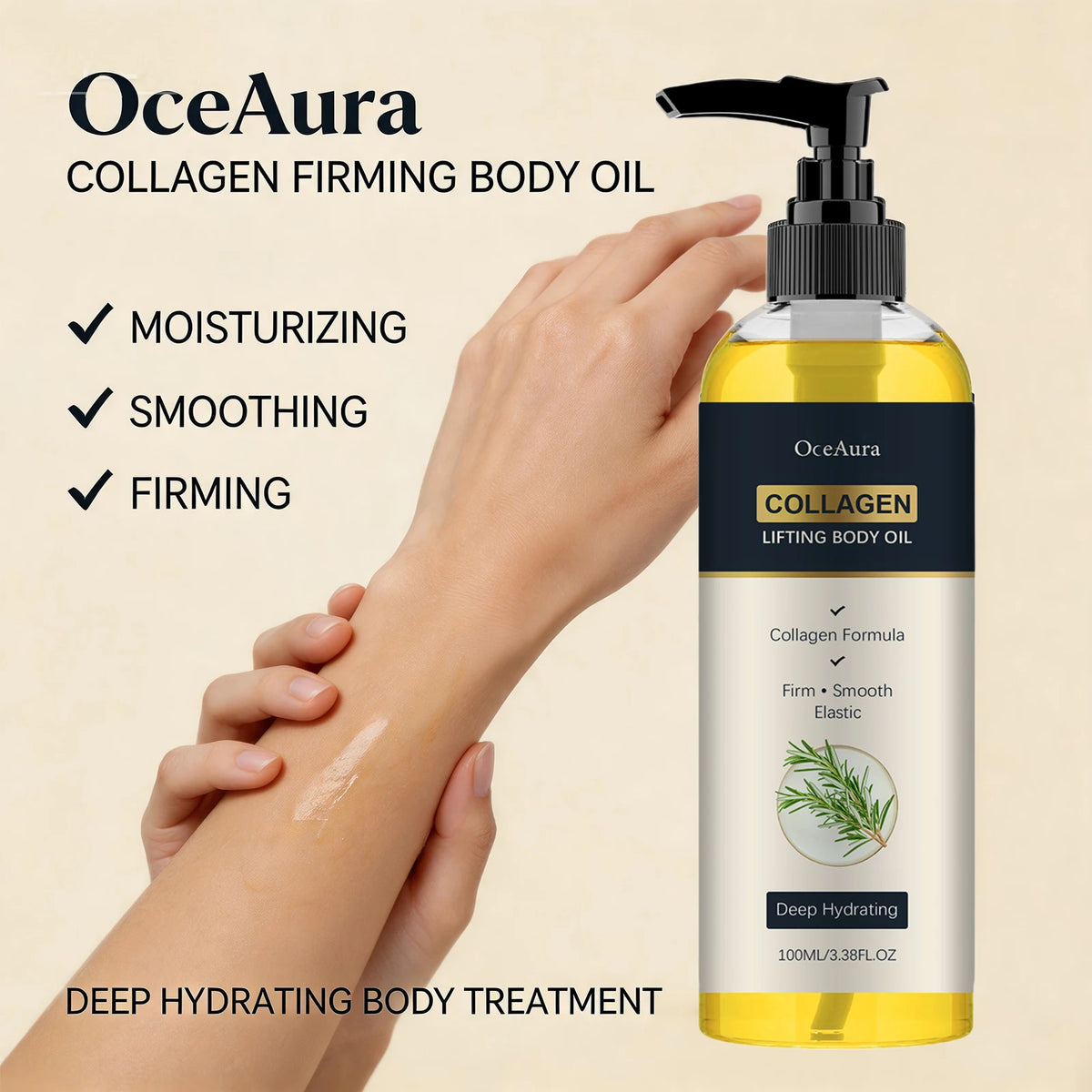 Collagen Lifting Body Oil Moisturizing Firming Skin Care for Women and Men Daily